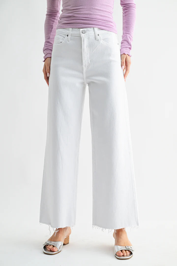 Optic White Wide Leg Jeans