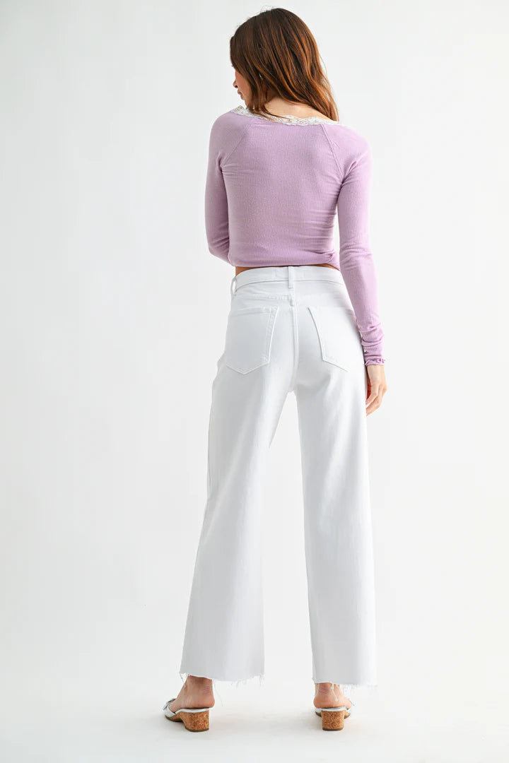 Optic White Wide Leg Jeans