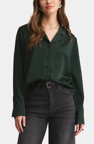 Ana Satin Top in Garland Green by Z Supply