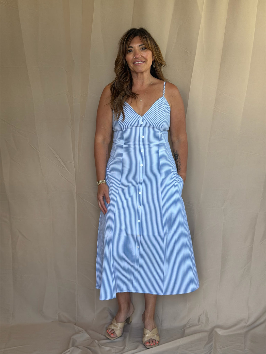 The Coastal Stripe Maxi Dress