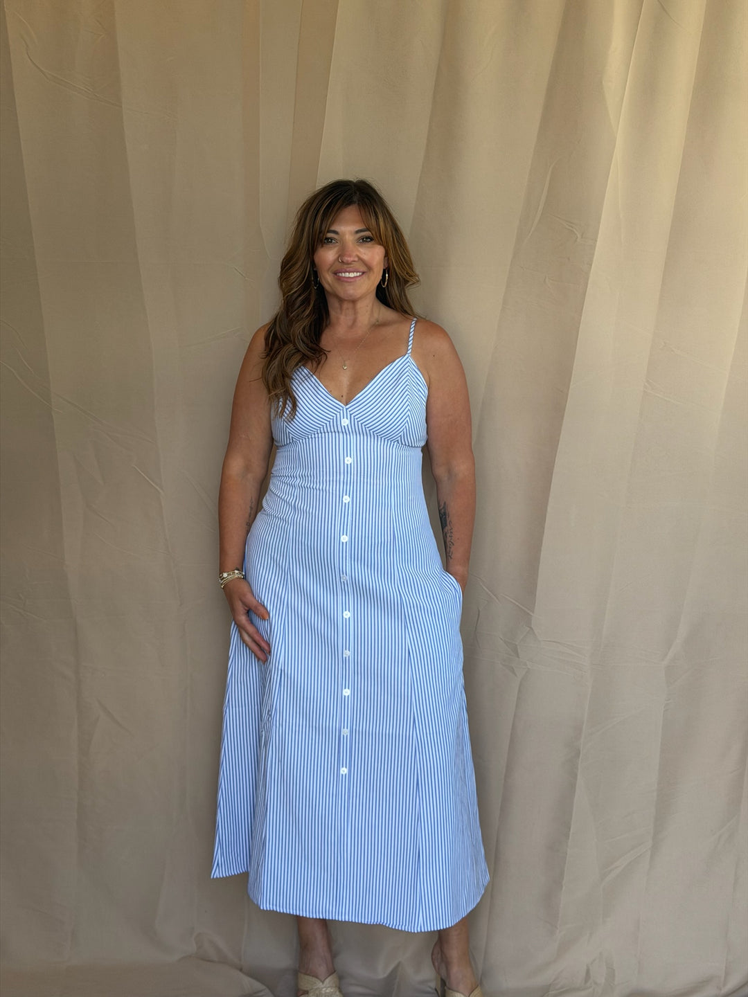 The Coastal Stripe Maxi Dress