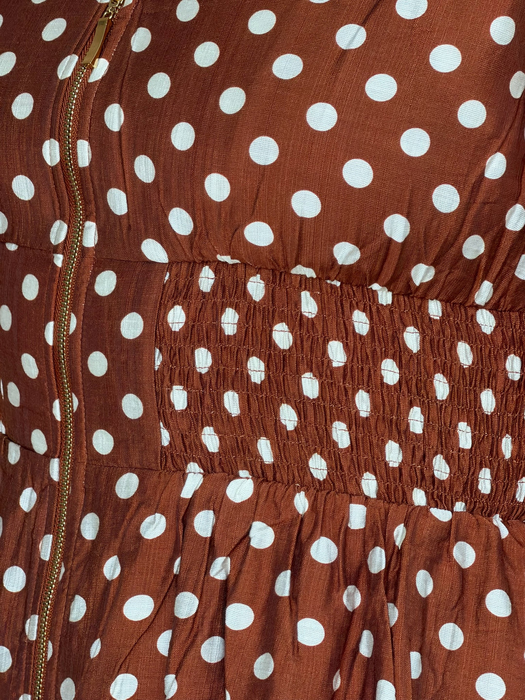 Polka Dot Zipper Dress