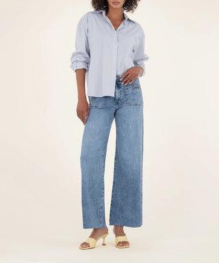 Meg High Rise Denim with Patch pocket