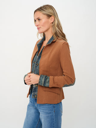 Clarissa Mixed Media Denim Jacket