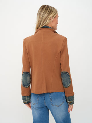 Clarissa Mixed Media Denim Jacket