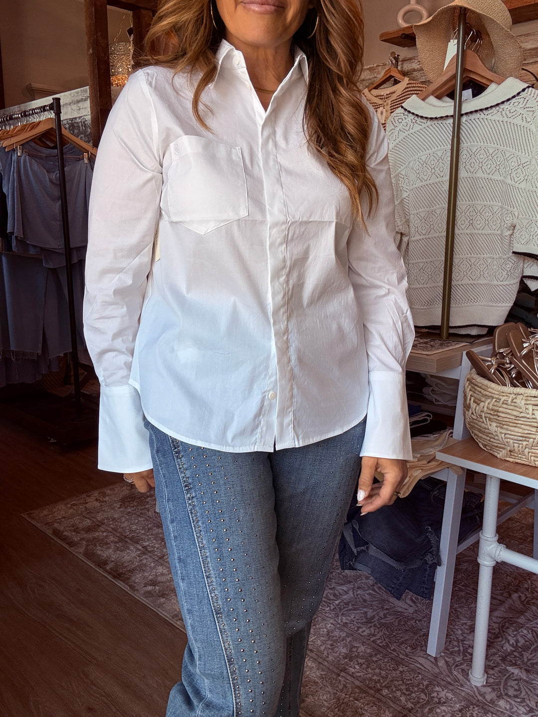 Long Sleeve Button Front Shirt