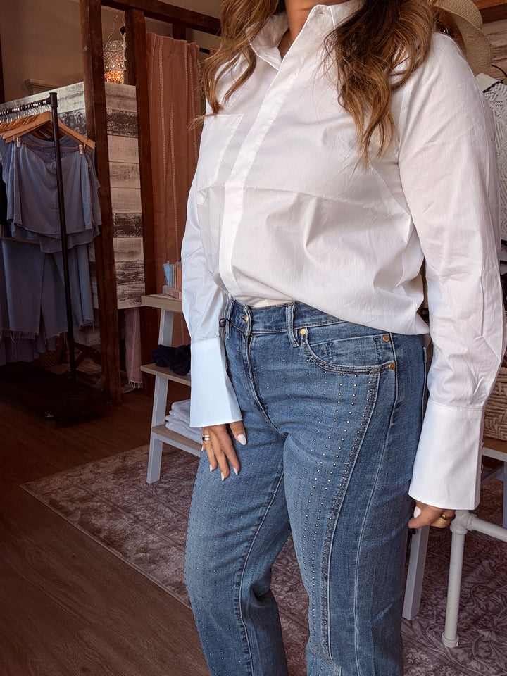 Kennedy Straight Jean — Studded