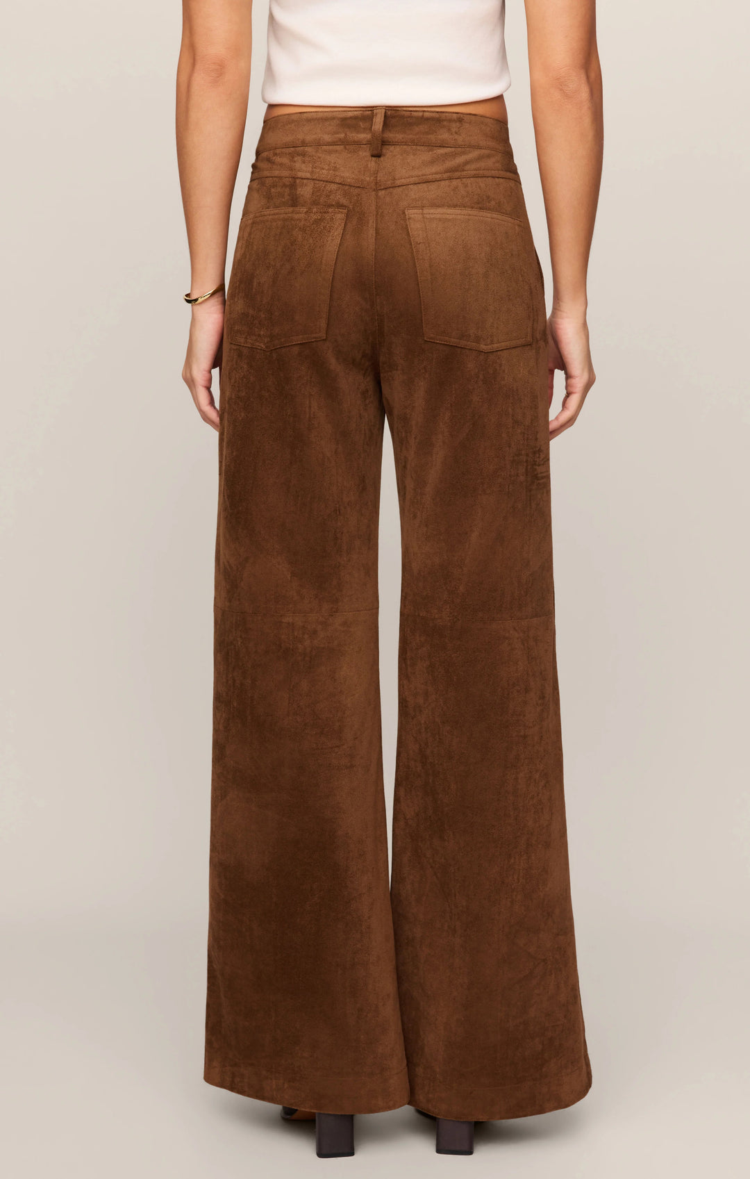 Cecile Faux Suede Wide Leg Pant