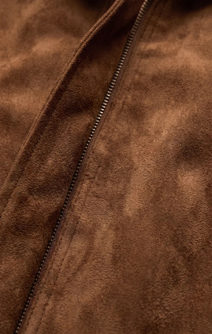 Z Supply Corin Faux Suede Bubble Hem Jacket
