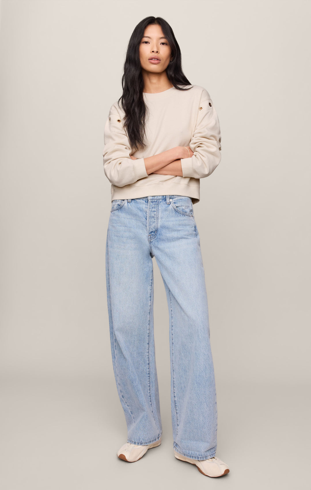 Z Supply Axel Grommet Sweatshirt – Sandstone