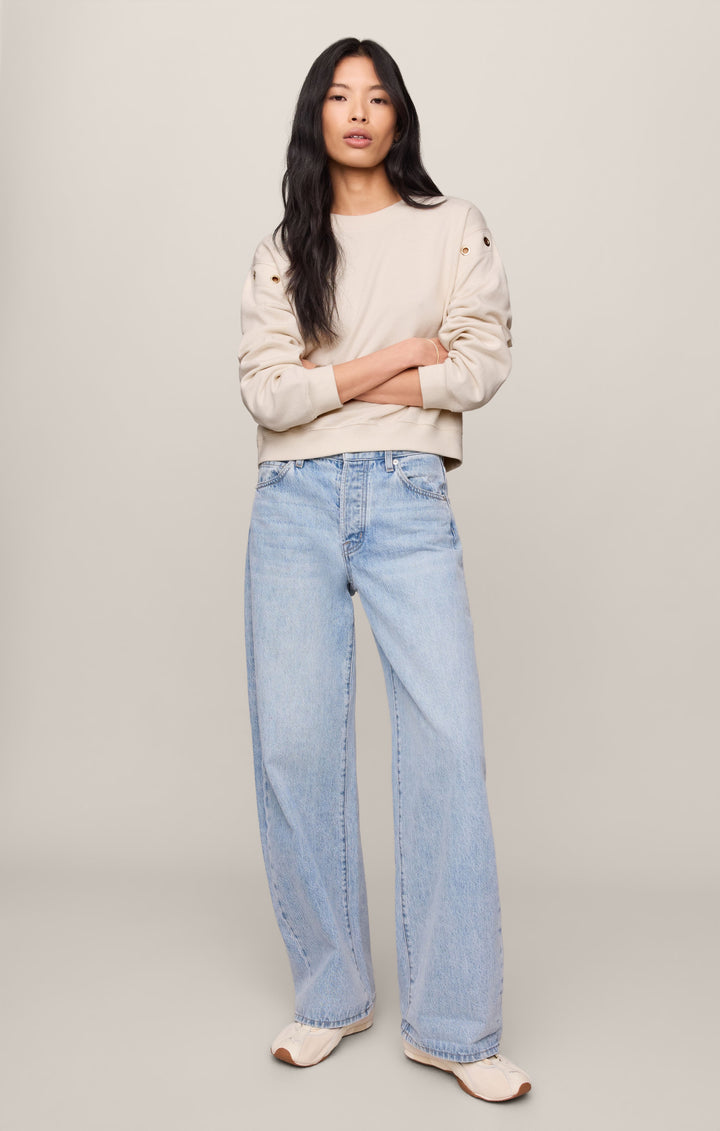 Z Supply Axel Grommet Sweatshirt – Sandstone
