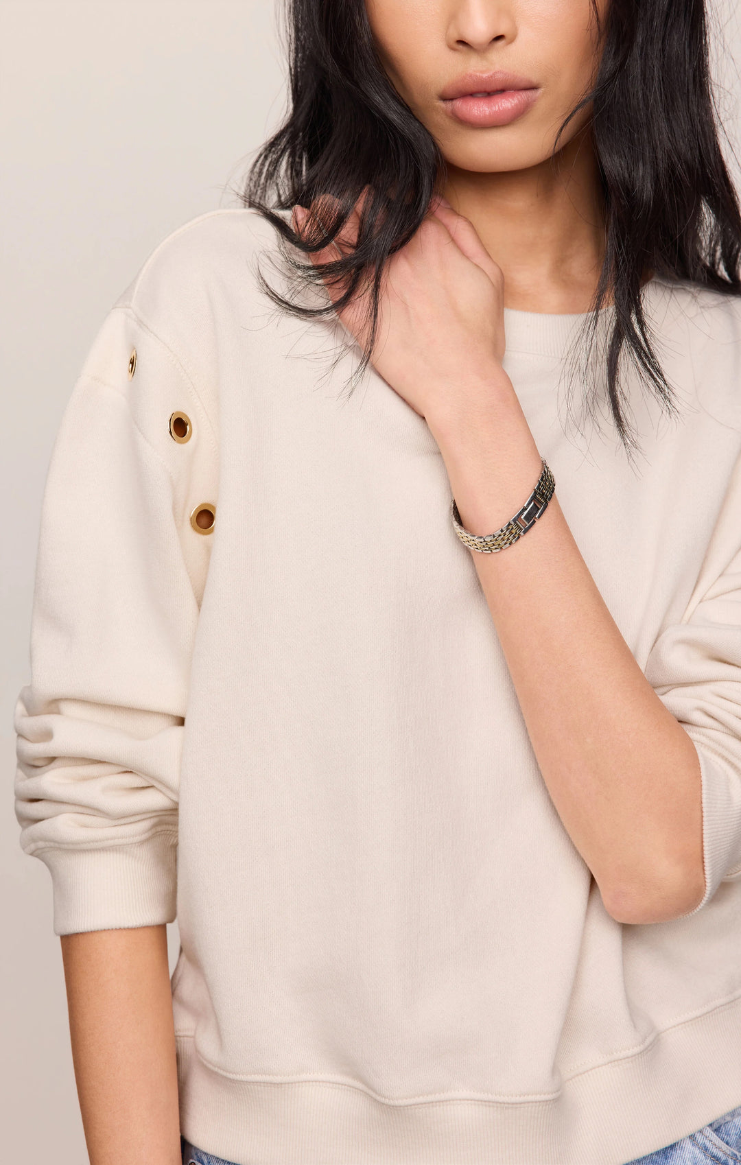 Z Supply Axel Grommet Sweatshirt – Sandstone