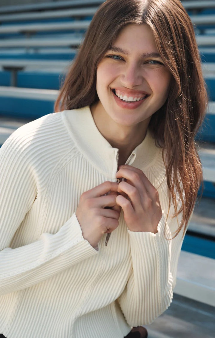 Summit Half Zip Cropped Sweater