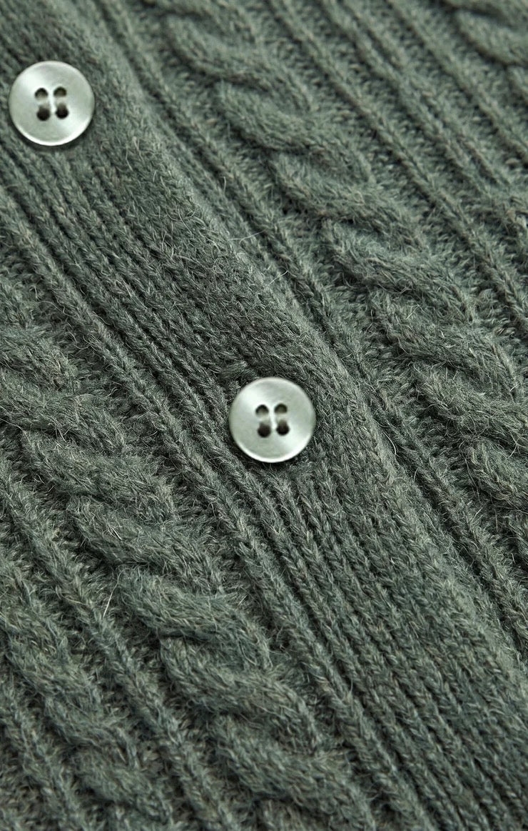 Z Supply Medina Cable Pointelle Cardigan in Monstera