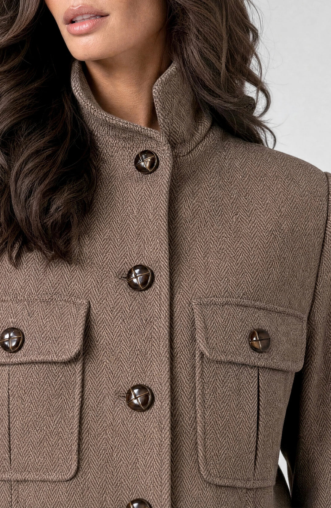 Funnel Neck Field Jacket – Chestnut