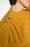 Liverpool Los Angeles Mock Neck Sweater with Buttons – Gold Multi