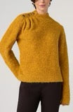 Liverpool Los Angeles Mock Neck Sweater with Buttons – Gold Multi