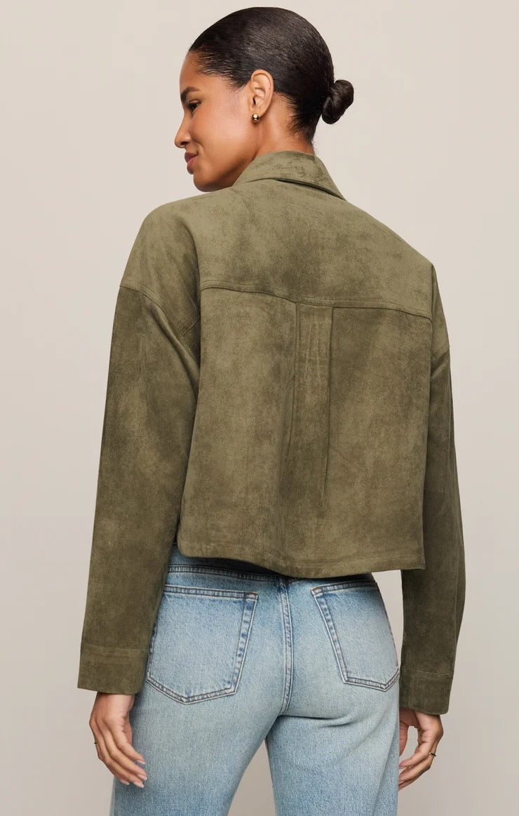 Z Supply All Day Cropped Faux Suede Jacket – Monstera