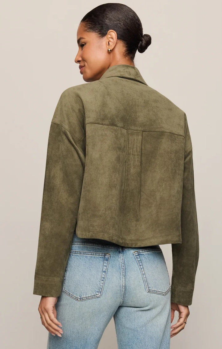 Z Supply All Day Cropped Faux Suede Jacket – Monstera