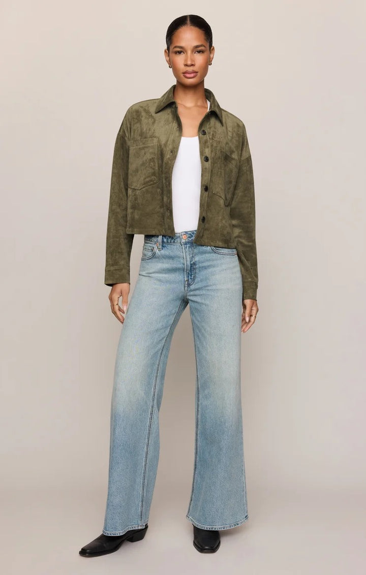 Z Supply All Day Cropped Faux Suede Jacket – Monstera