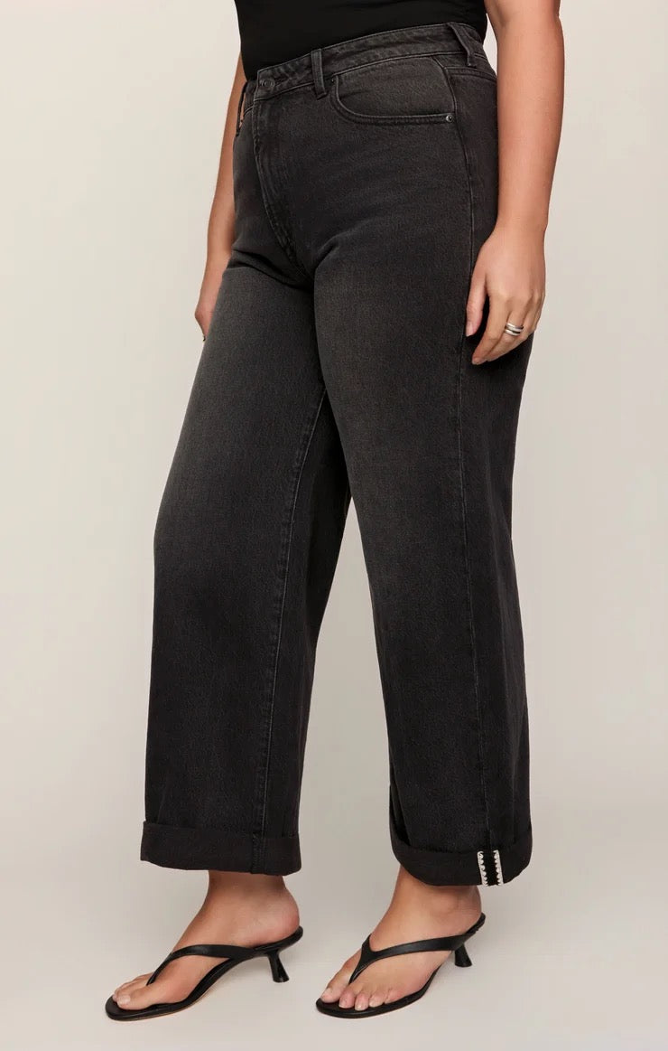 Z Supply The Show Off High-Rise Bowed Denim – Nocturne