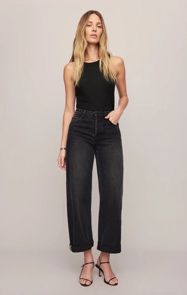 Z Supply The Show Off High-Rise Bowed Denim – Nocturne