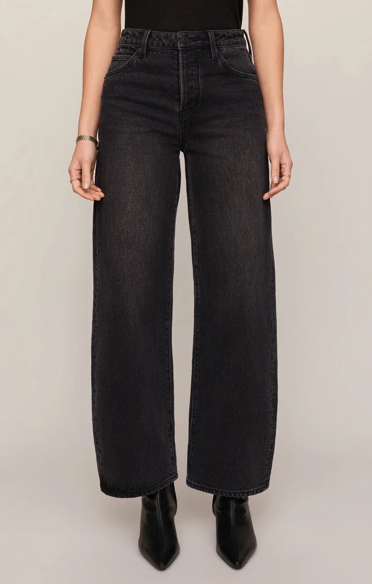 Z Supply The Show Off High-Rise Bowed Denim – Nocturne