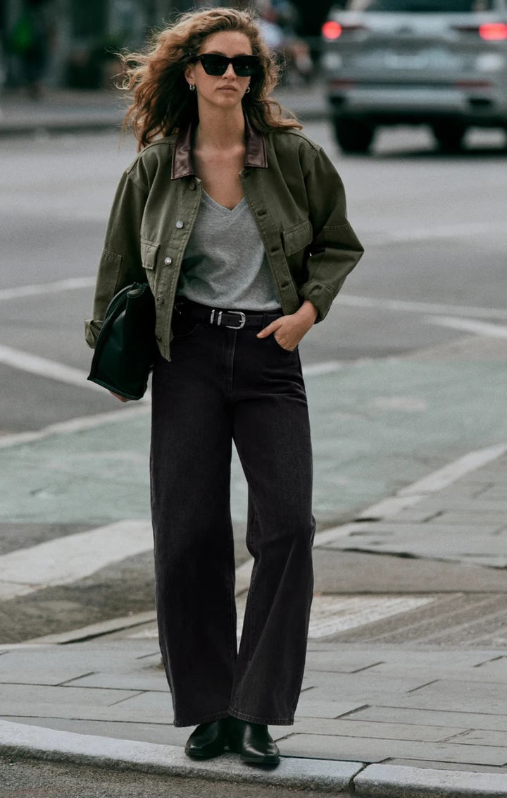 Z Supply The Show Off High-Rise Bowed Denim – Nocturne