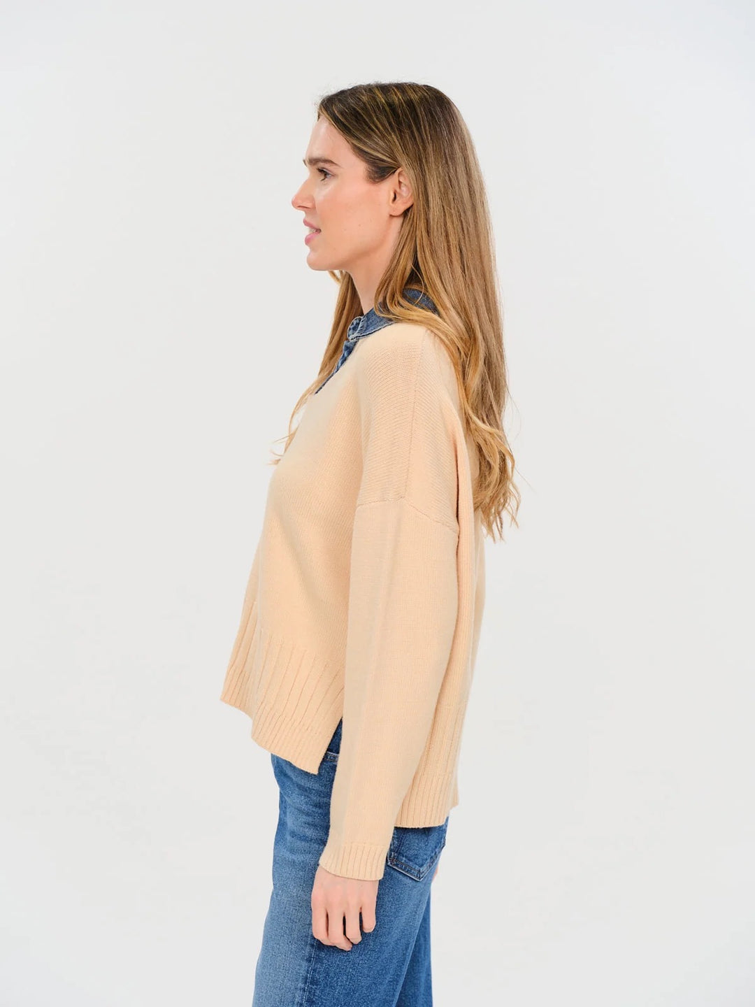 Six Fifty Eileen Denim Collar Sweater