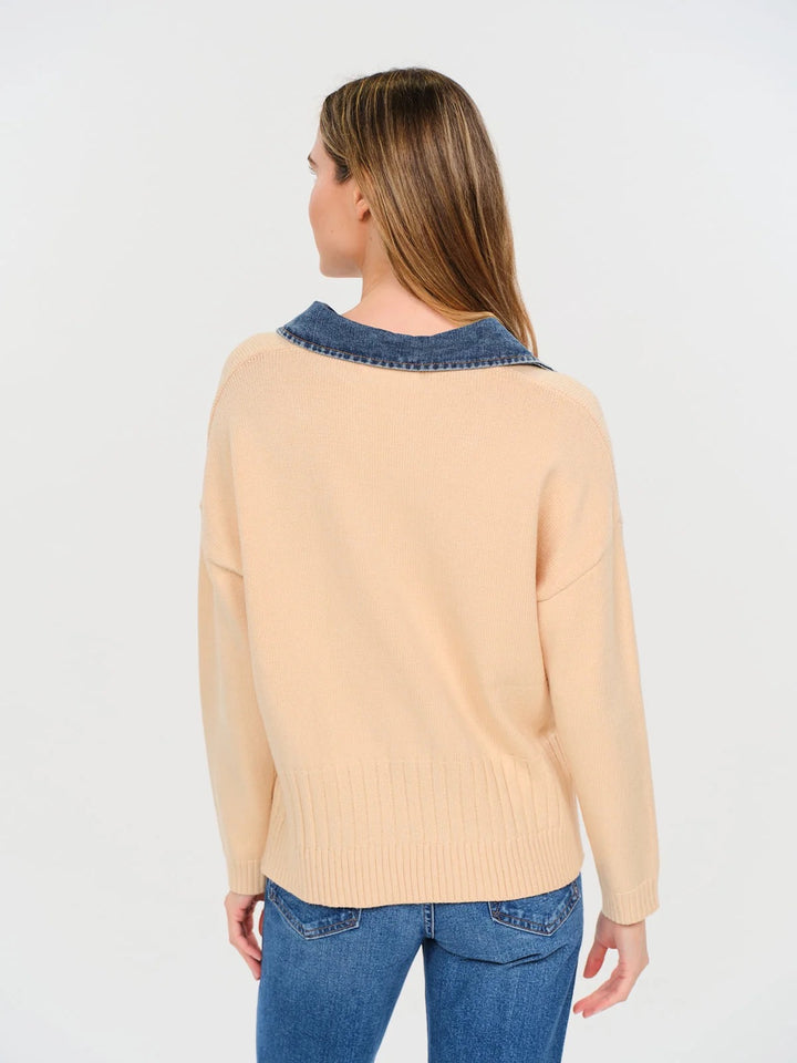 Six Fifty Eileen Denim Collar Sweater