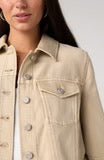 3/4 Sleeve Frayed Flounce Jacket