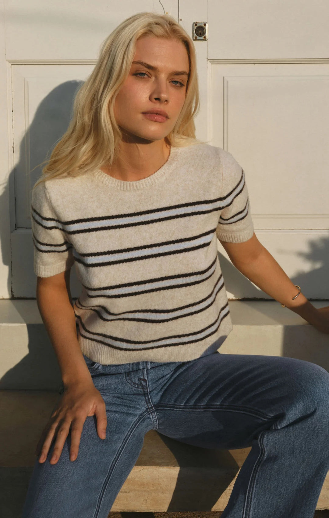 Z Supply Gatewood Striped Sweater Tee