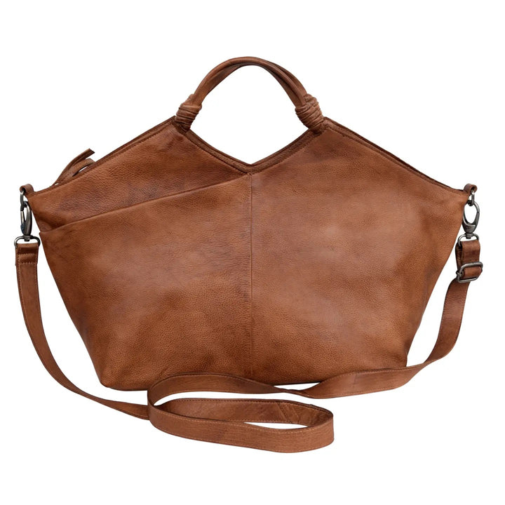 Nelly Leather Tote in Cognac