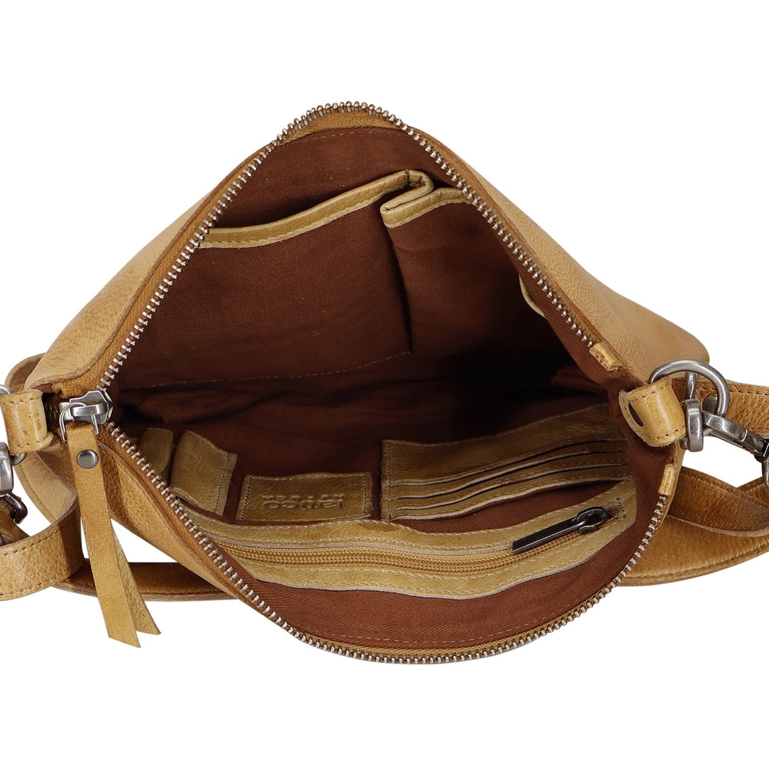 Stevie Slim Leather Crossbody in Black