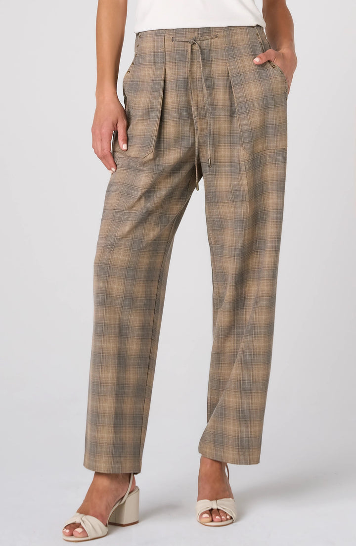High Rise Cropped Drawstring Trouser