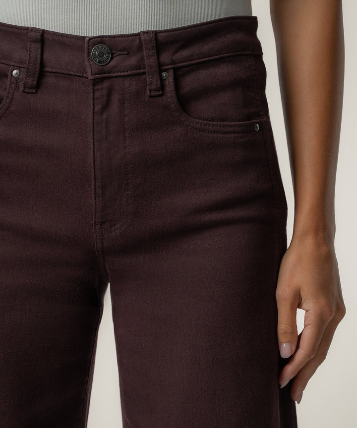 Kut from the Kloth Maya High Rise Wide Leg Pant in Raisin