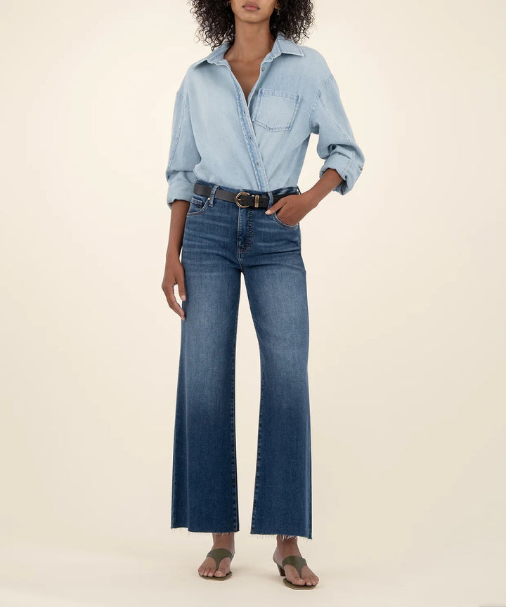 Meg High Rise Wide Leg Jeans in Harmony