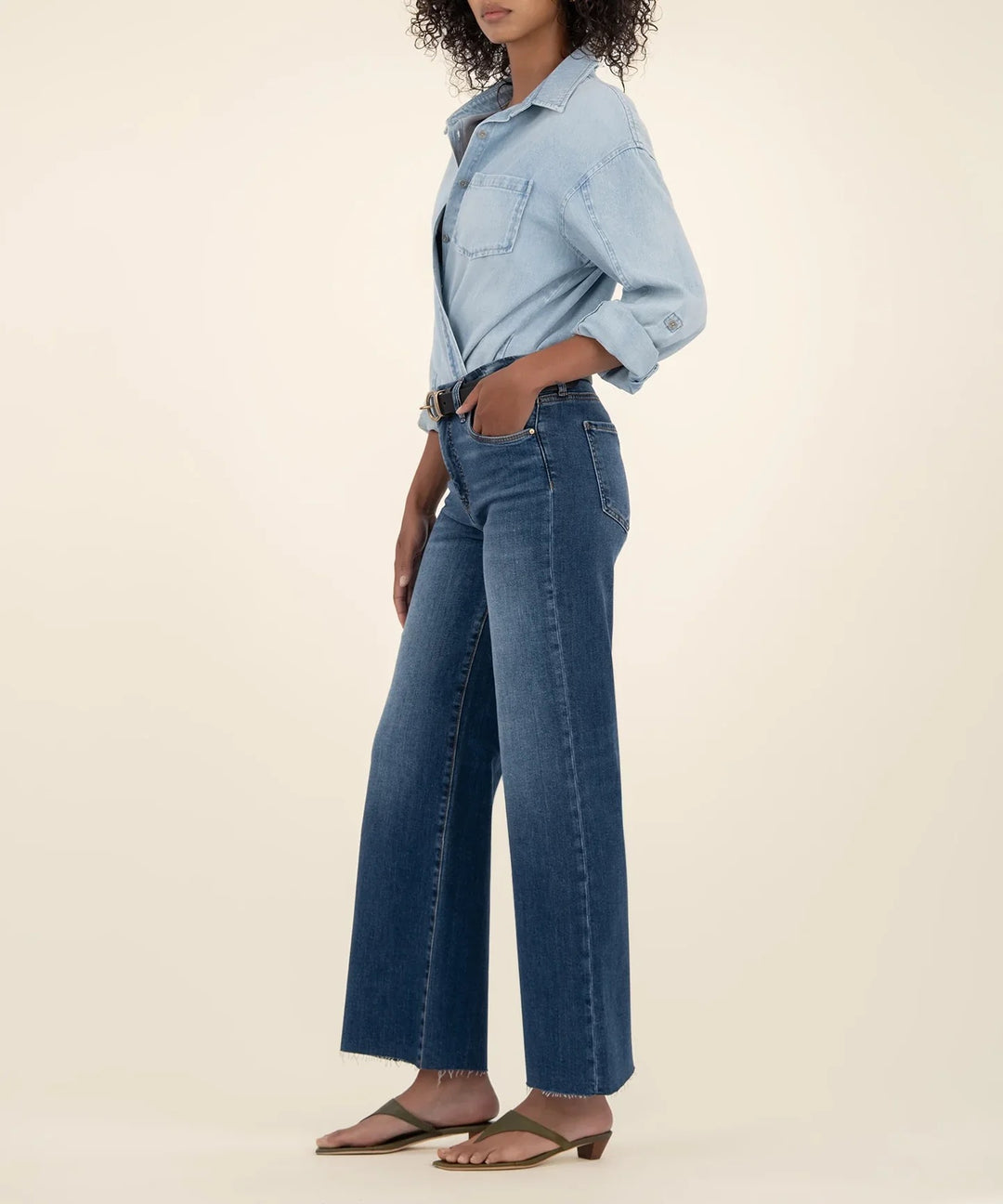Meg High Rise Wide Leg Jeans in Harmony