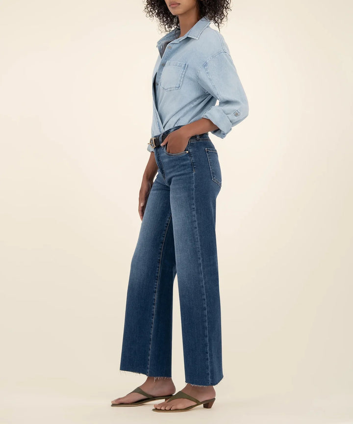 Meg High Rise Wide Leg Jeans in Harmony