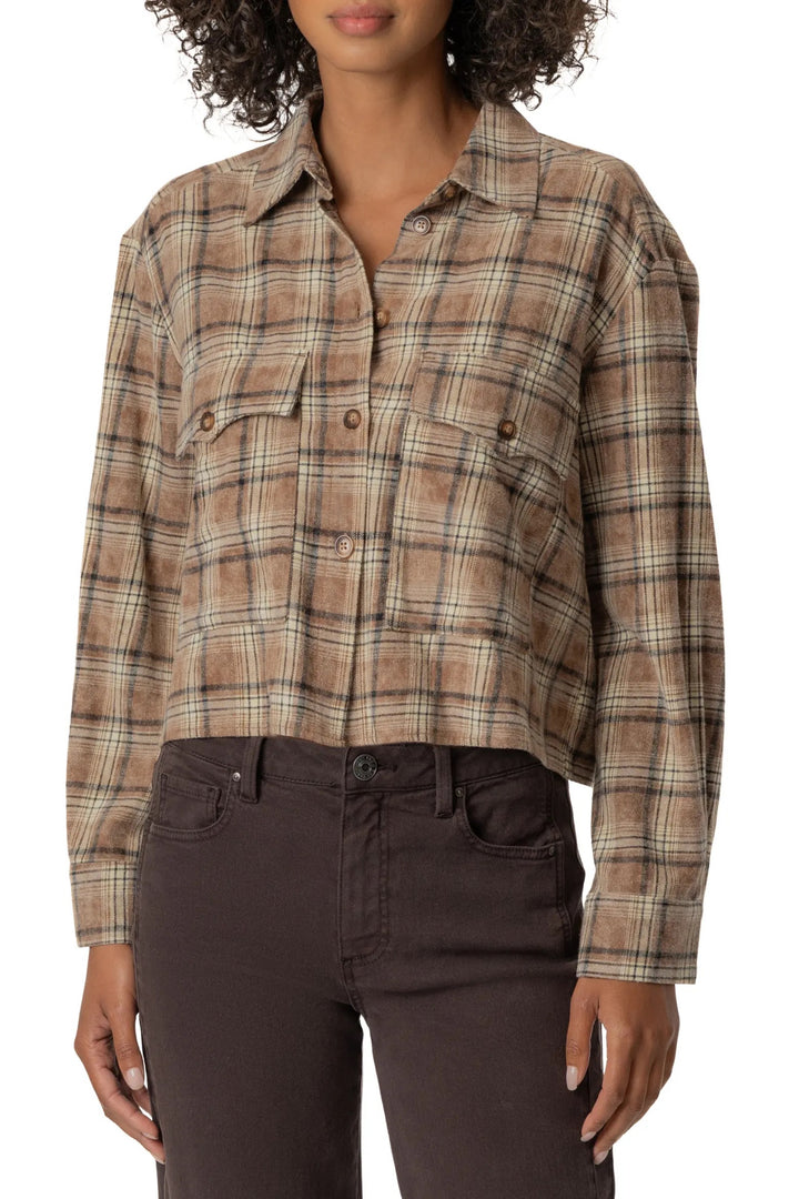 Mira Boxy Plaid Top
