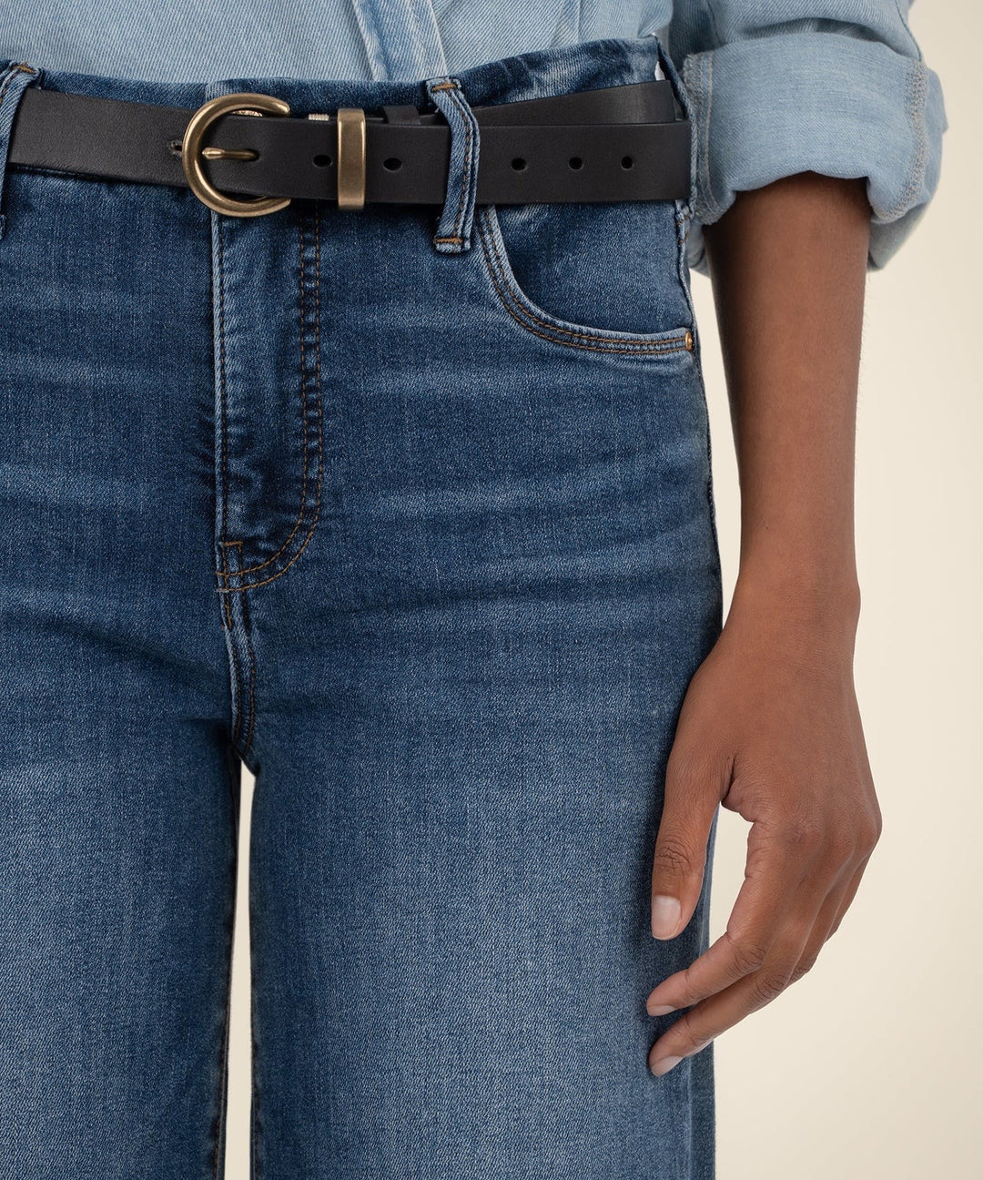 Meg High Rise Wide Leg Jeans in Harmony