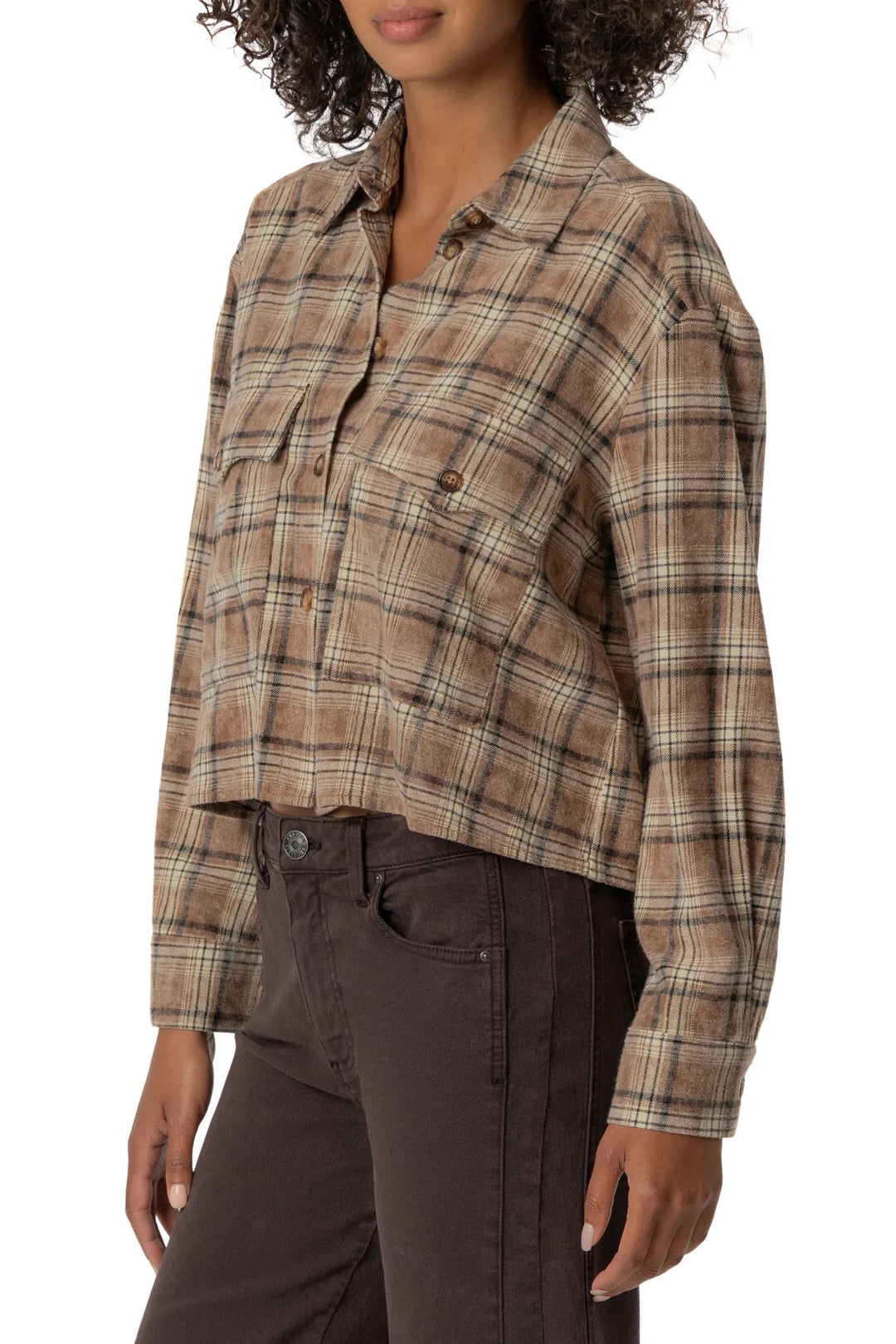 Mira Boxy Plaid Top