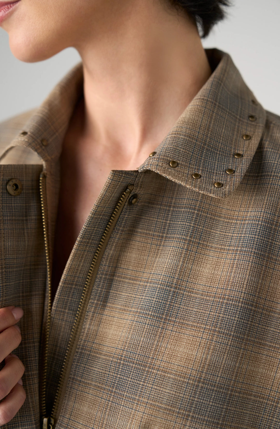 Studded Bubble Hem Jacket