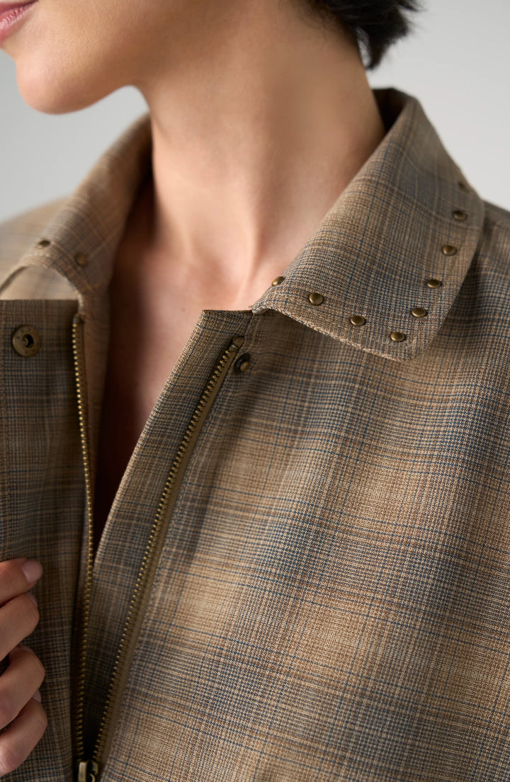 Studded Bubble Hem Jacket