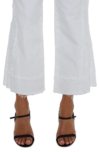 Hannah Crop Flare-White