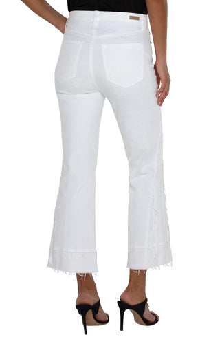 Hannah Crop Flare-White