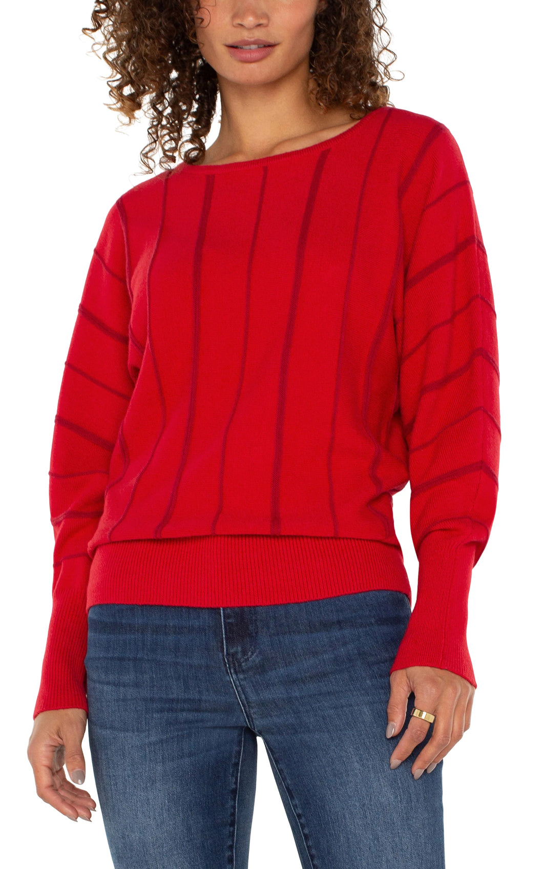 Tango Red Boat Neck Sweater