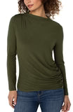 Long Sleeve Top w/ Shirred Side