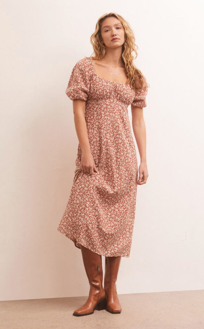 Kiera Floral Midi Dress - Hello Beautiful Boutique