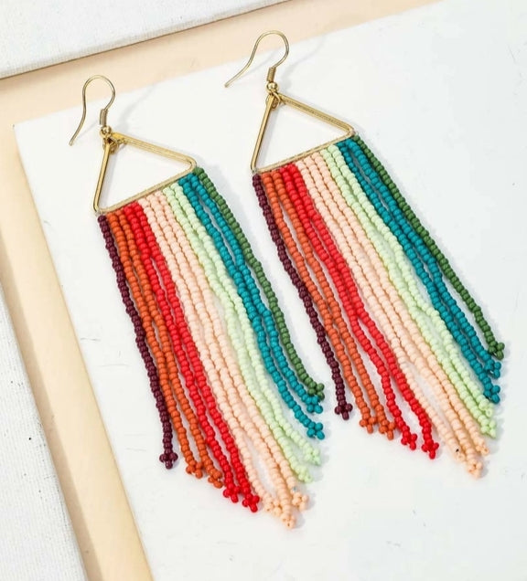 Emilie Fringe Earrings - Hello Beautiful Boutique